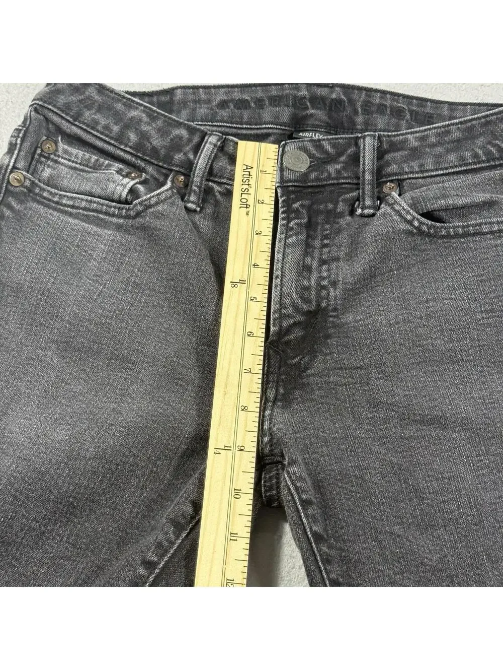 American Eagle‎ AirFlex+ Black Slim Straight Jeans Men’s 30x34 Stretch